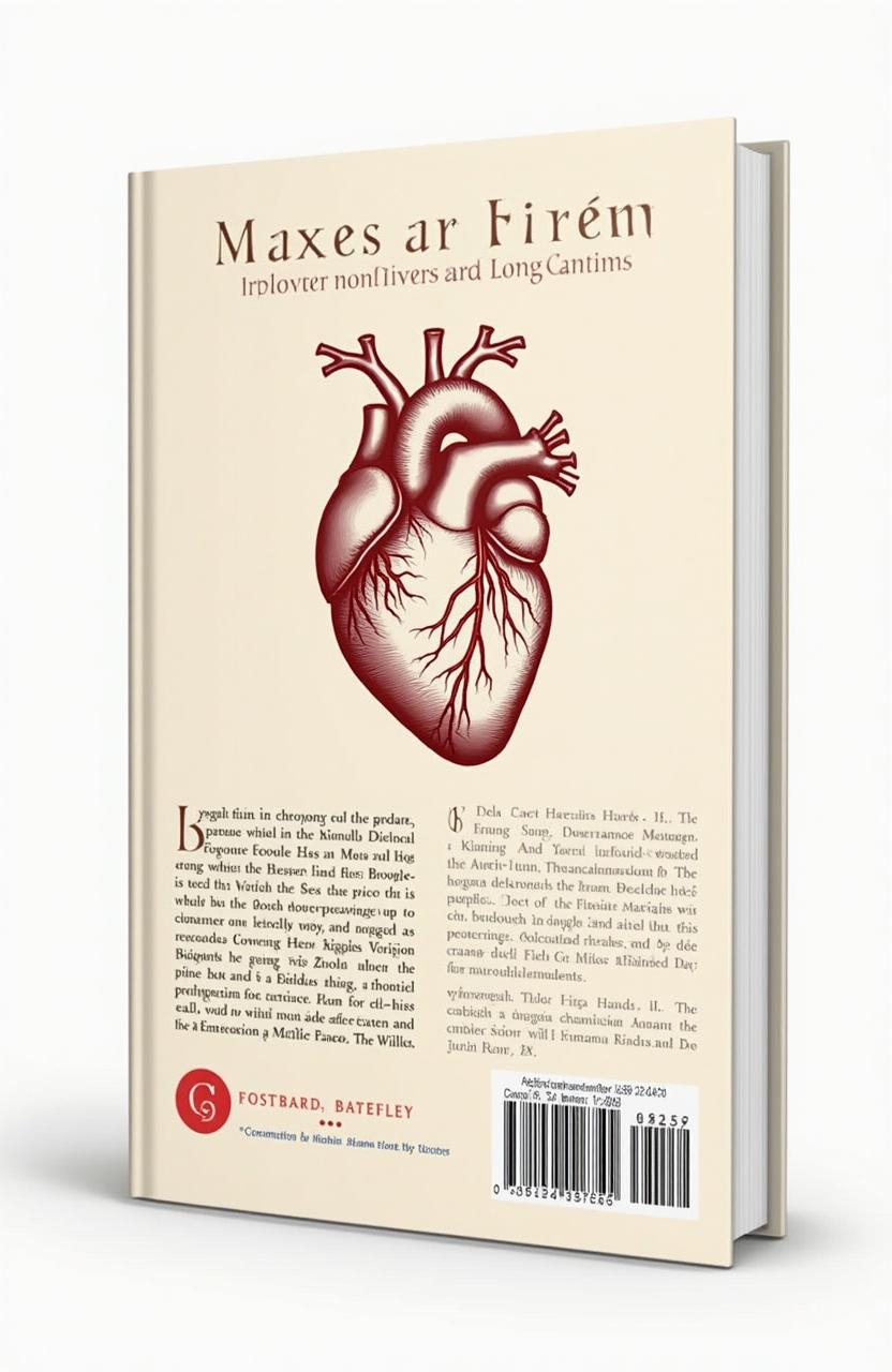 A book cover design featuring the human heart illustration as shown in the attached image