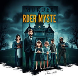 A captivating book cover for a murder mystery novel
