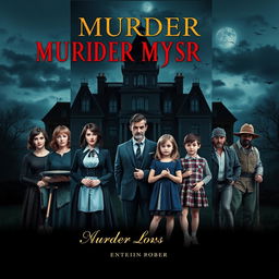 A captivating book cover for a murder mystery novel