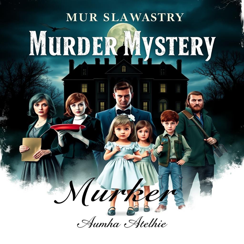 A captivating book cover for a murder mystery novel