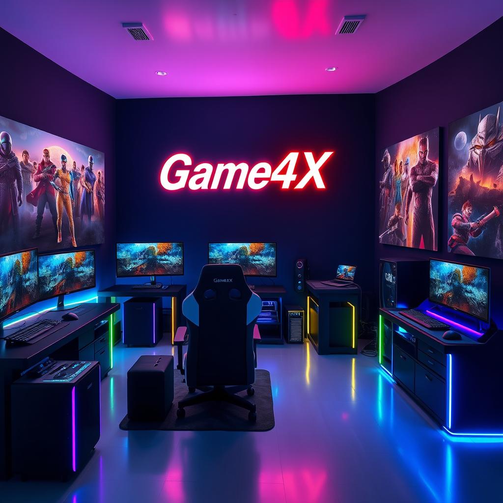 An impressive and modern gaming room that exudes a cool vibe
