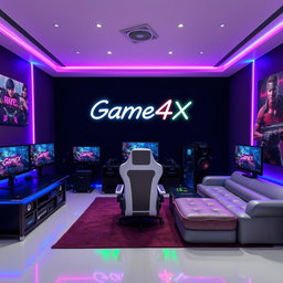 An impressive and modern gaming room that exudes a cool vibe