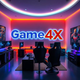 An impressive and modern gaming room that exudes a cool vibe