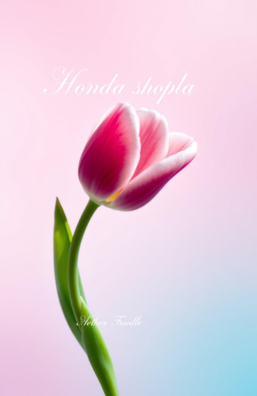 A vibrant and elegant book cover featuring an exquisite blooming tulip flower 🌷 as the central focus