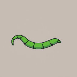A minimalistic pixel art depiction of a snake's body, characterized by smooth, flowing lines and simple geometric shapes