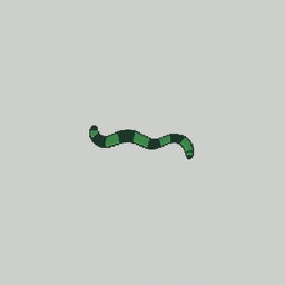 A minimalistic pixel art depiction of a snake's body, characterized by smooth, flowing lines and simple geometric shapes
