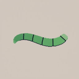 A minimalistic pixel art depiction of a snake's body, characterized by smooth, flowing lines and simple geometric shapes
