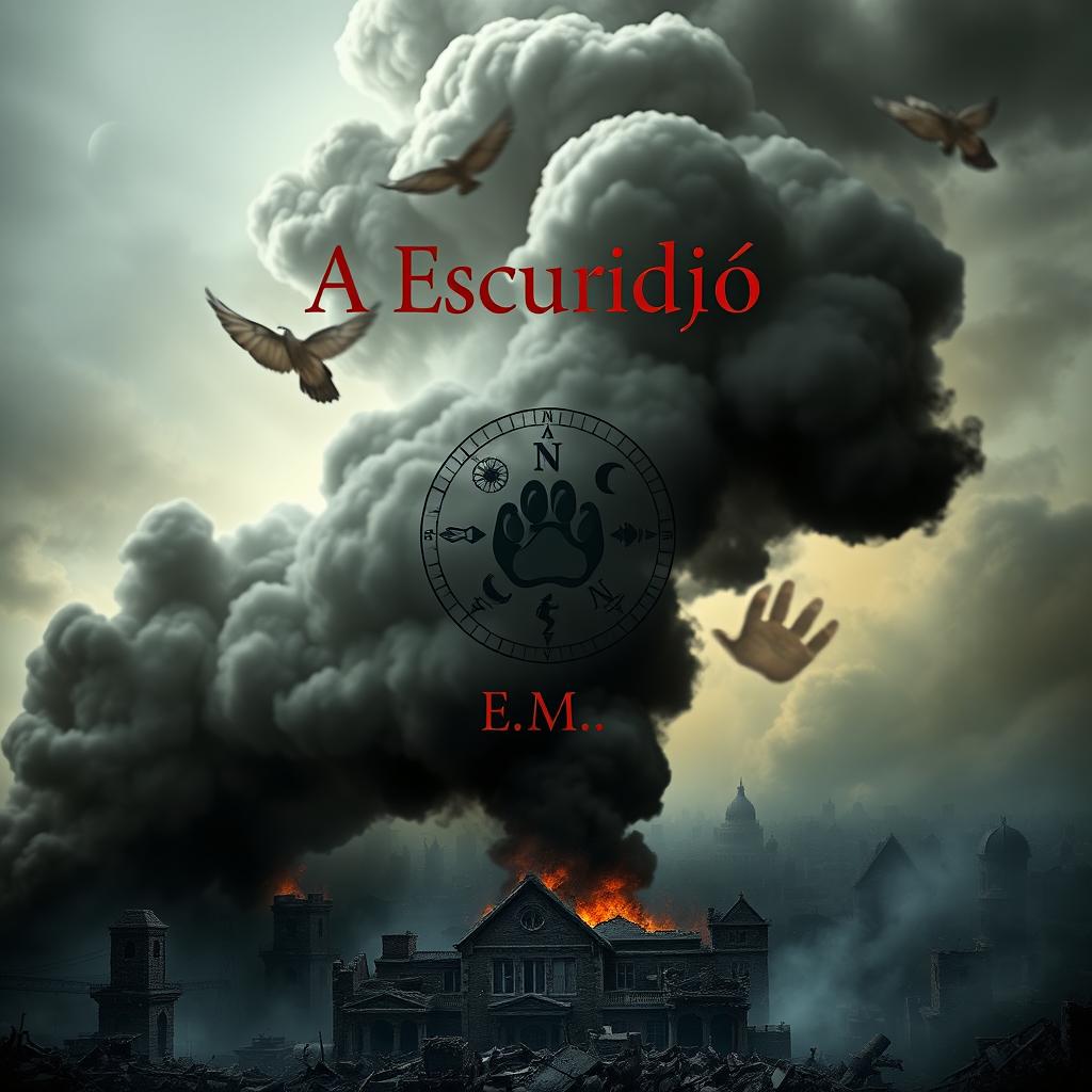 Book cover design for 'A Escuridão' by E