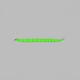 A minimalistic pixel art snake body designed for the classic game 'Snake'