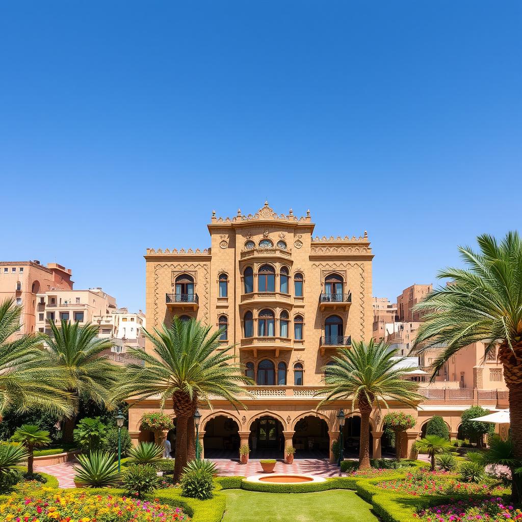 A beautiful hotel in Sana'a, Yemen, designed in traditional Yemeni architecture