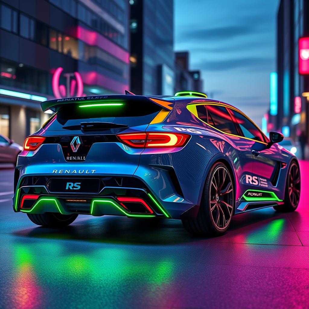 A futuristic Renault 9, featuring sleek, aerodynamic lines and sport-inspired details