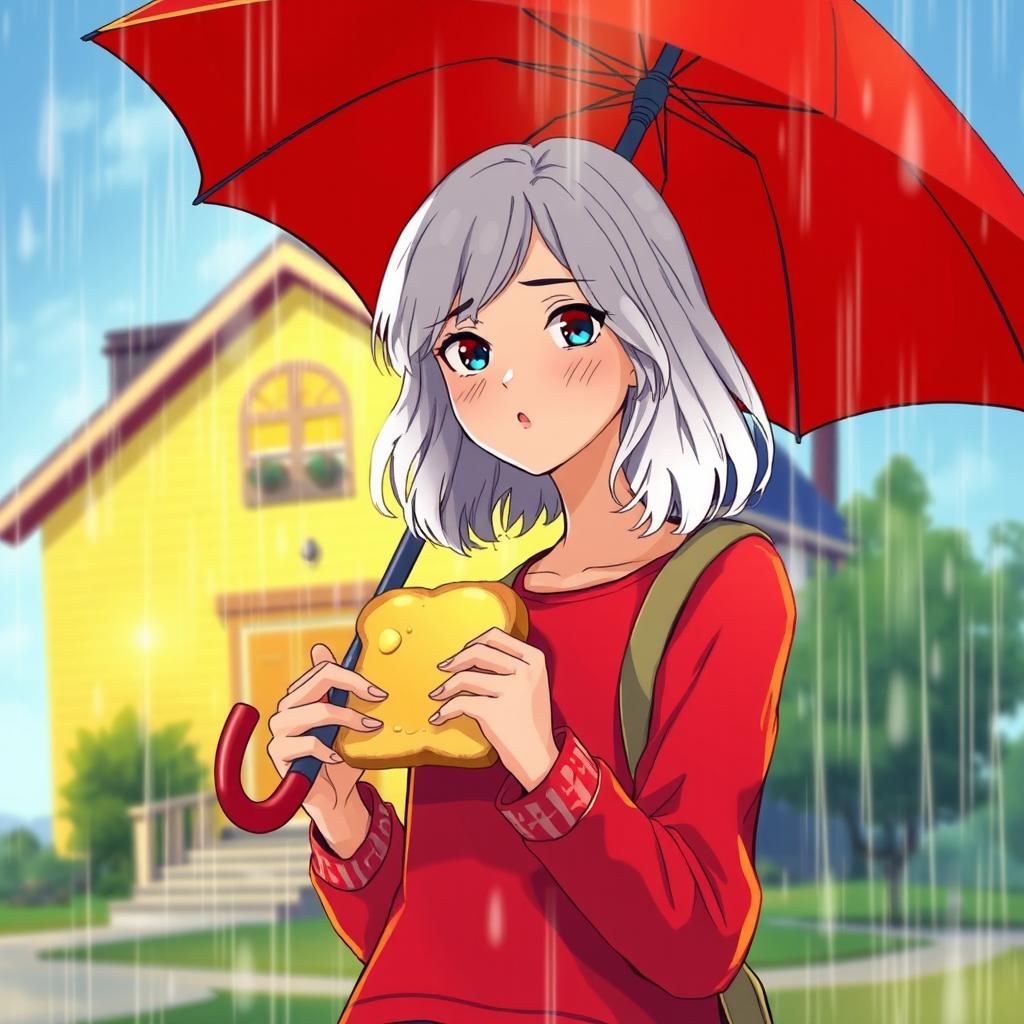 A book cover featuring a house in the background with a blurry effect, emphasizing the protagonist in the foreground
