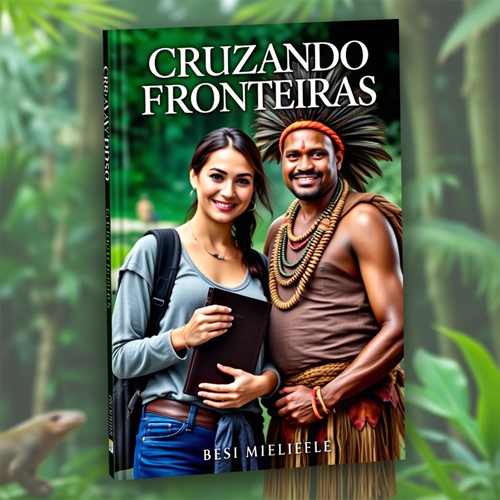 A captivating book cover for 'CRUZANDO FRONTEIRAS'