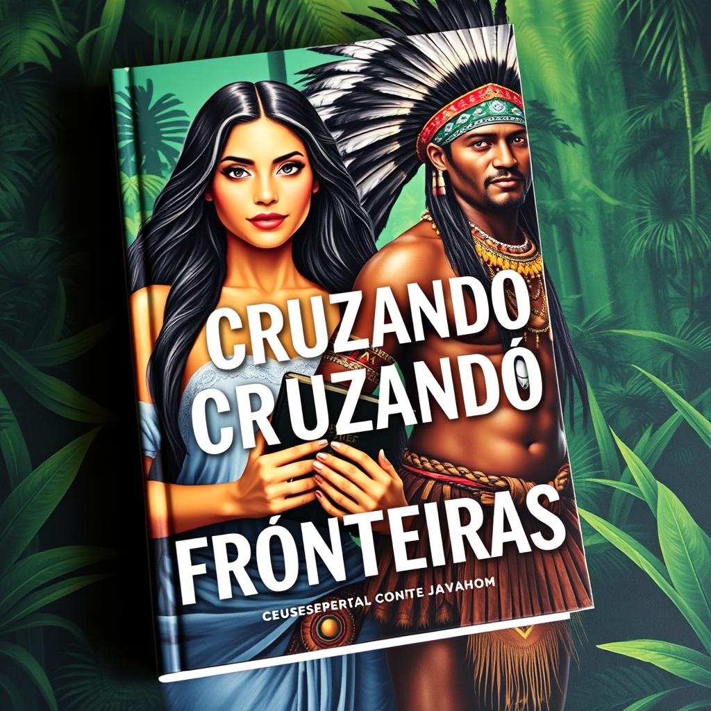 A captivating book cover titled 'CRUZANDO FRONTEIRAS'