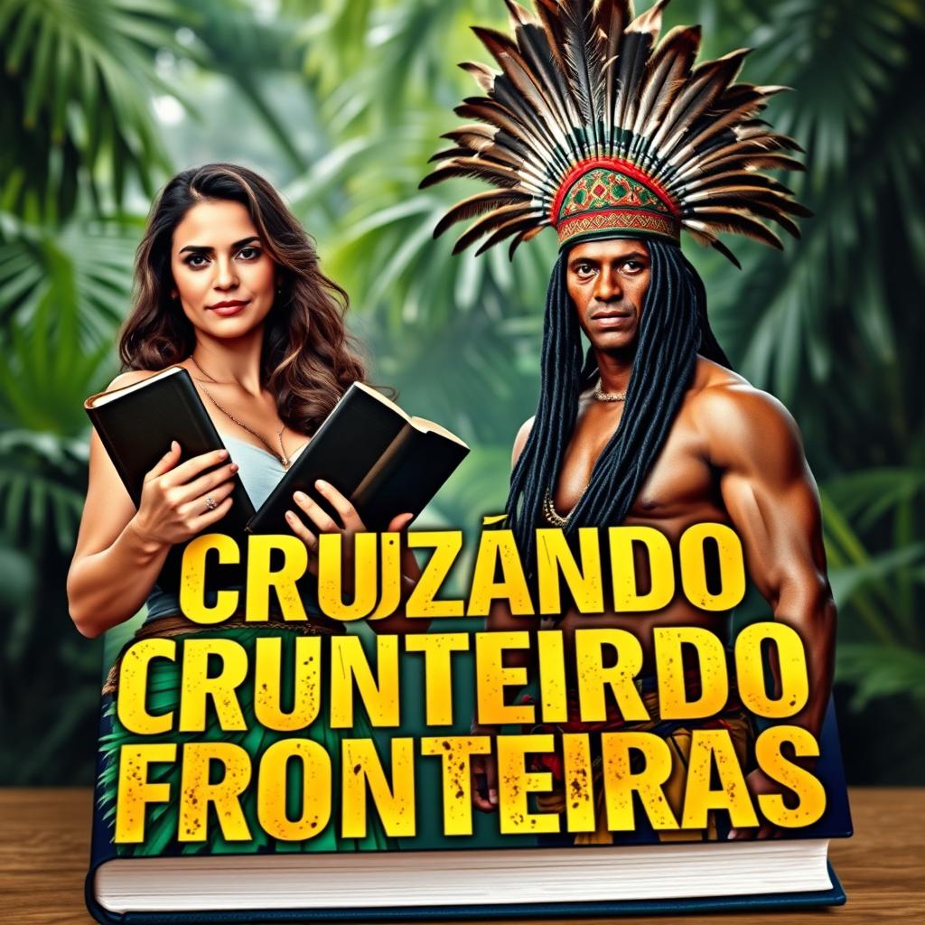 A captivating book cover for 'CRUZANDO FRONTEIRAS'