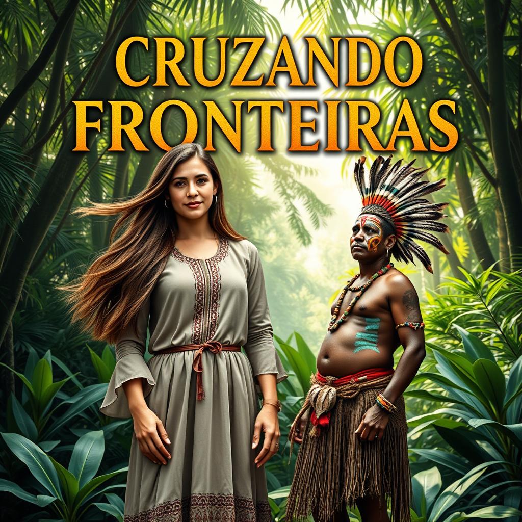 A book cover featuring the title 'CRUZANDO FRONTEIRAS' in bold, artistic typography