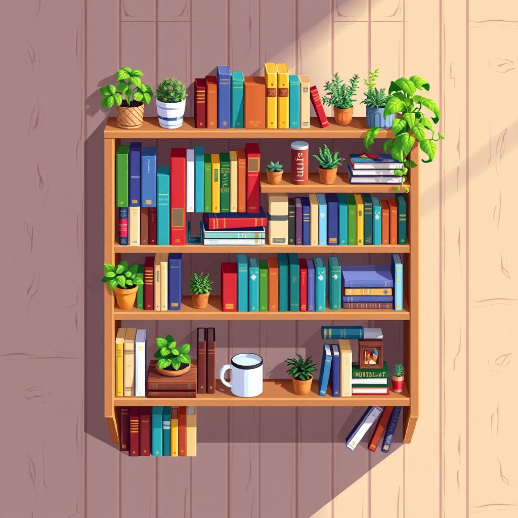 Creative Pixel Art Wall Shelf Design