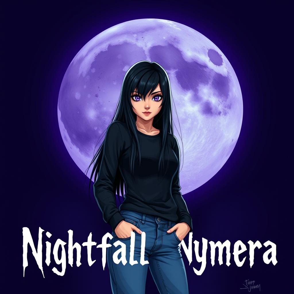 A 2D band cover for an early 2000's emo punk band called 'Nightfall Nymera'