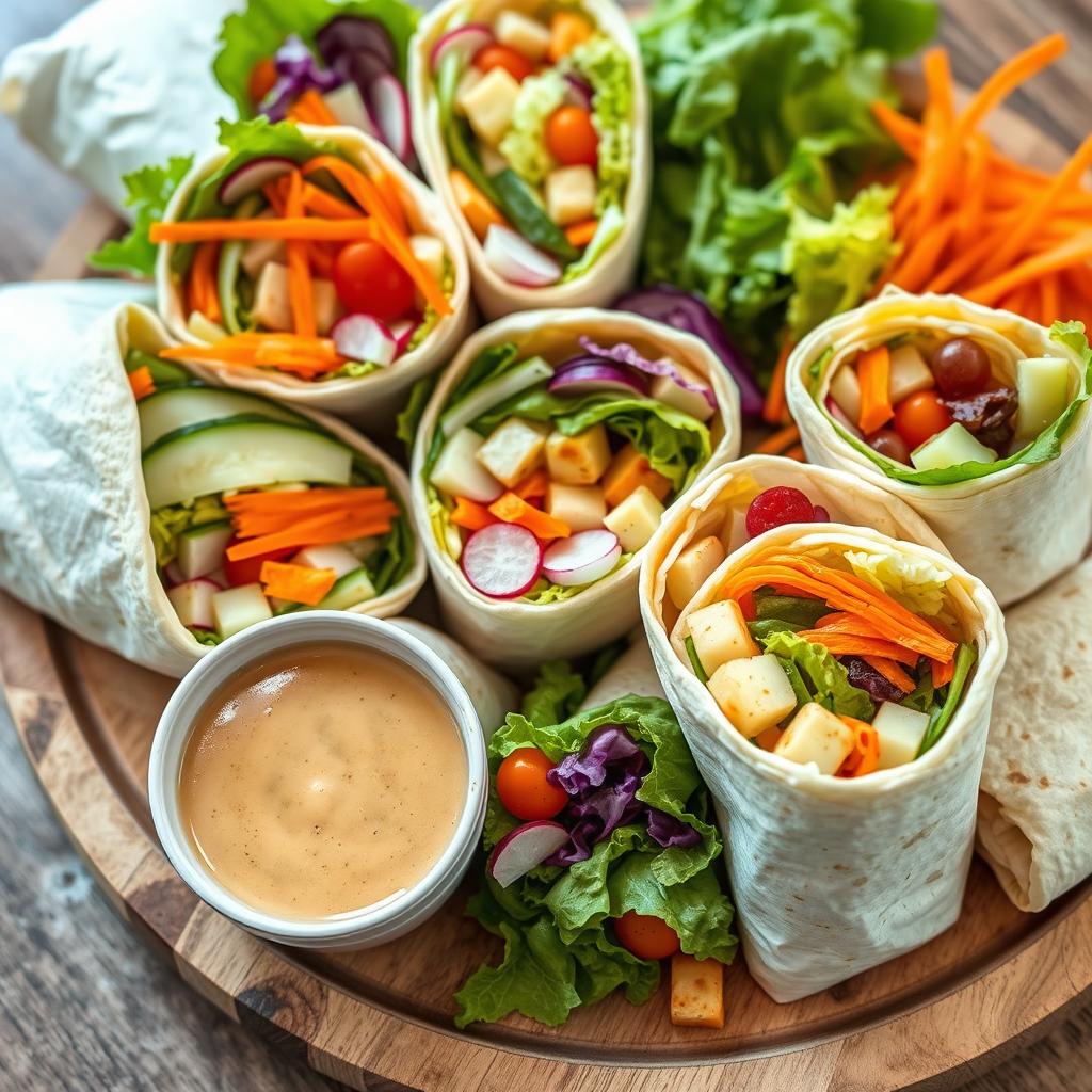 Colorful Salad Wraps: A Fresh and Healthy Delight