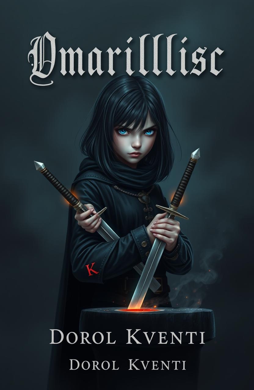 A fantasy book cover design titled 'Амариллис' by Dorol Kventi