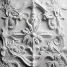 A beautifully intricate plaster design, exhibiting rich detail and craftsmanship.