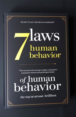 The 7 laws of human behavior, each presented with strategic insights, manipulative tactics, and psychological depth, in the style of Robert Greene's 'The 48 Laws of Power' and 'The Art of Seduction'