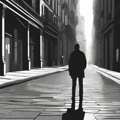 The protagonist aimlessly wandered the empty streets, contemplating the meaning of life.