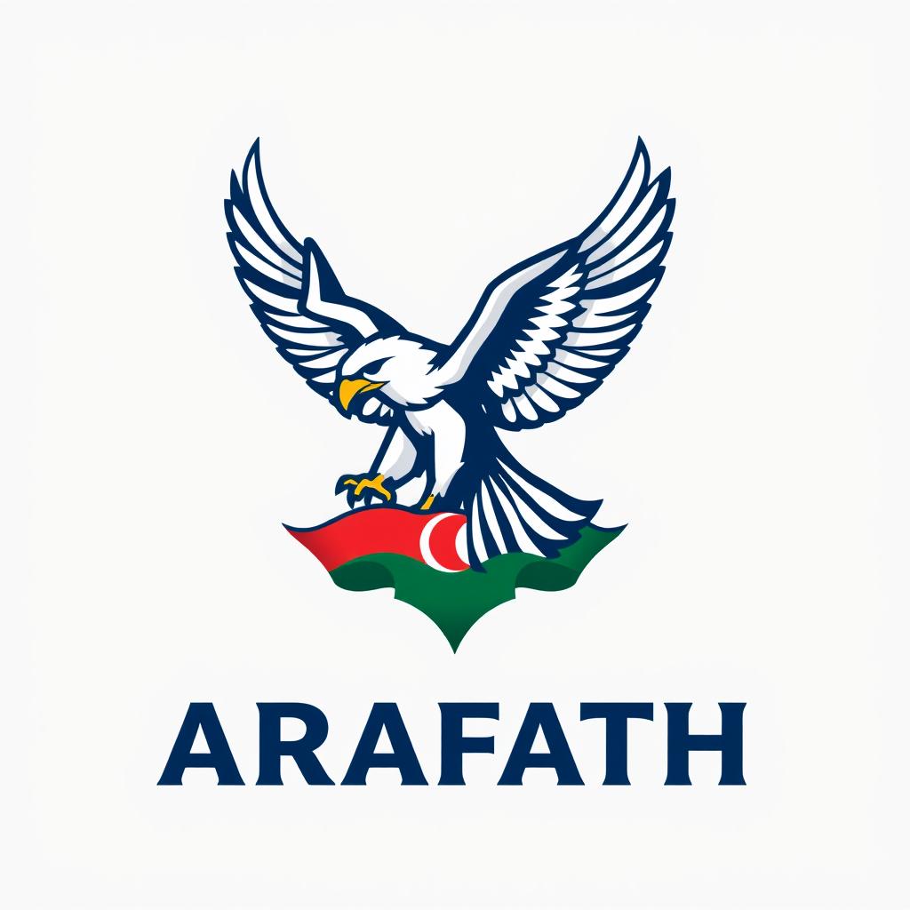 A bold and modern eagle logo featuring a dynamic eagle in flight with its wings spread wide