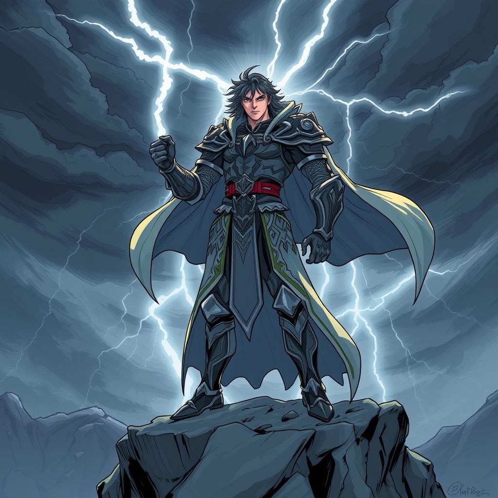 A striking illustration of a character embodying the concept of 'Nemesis'