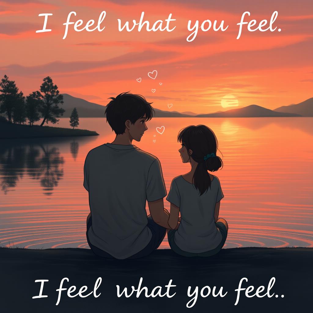 A poignant and emotional artwork capturing the theme 'I feel what you feel'