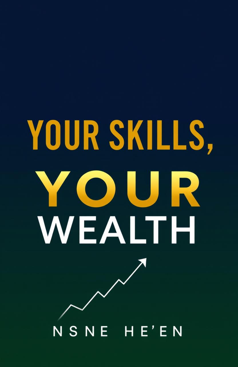 A book cover design for the title 'YOUR SKILLS, YOUR WEALTH'