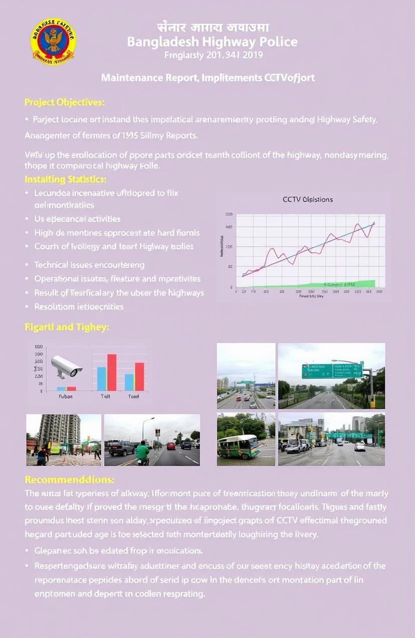 A detailed maintenance report on a CCTV project implemented by the Bangladesh Highway Police