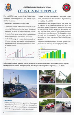 A detailed maintenance report on a CCTV project implemented by the Bangladesh Highway Police