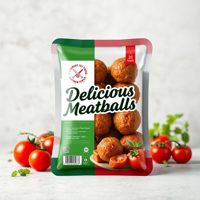 Sleek Vacuum Pack Design for Juicy Meatballs