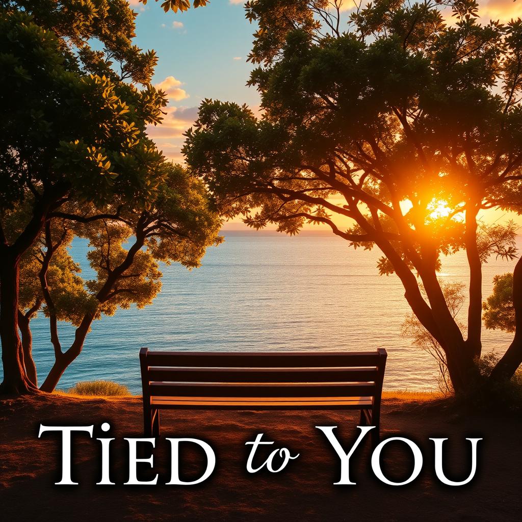 A stunning and beautiful book cover design for 'Tied to You'