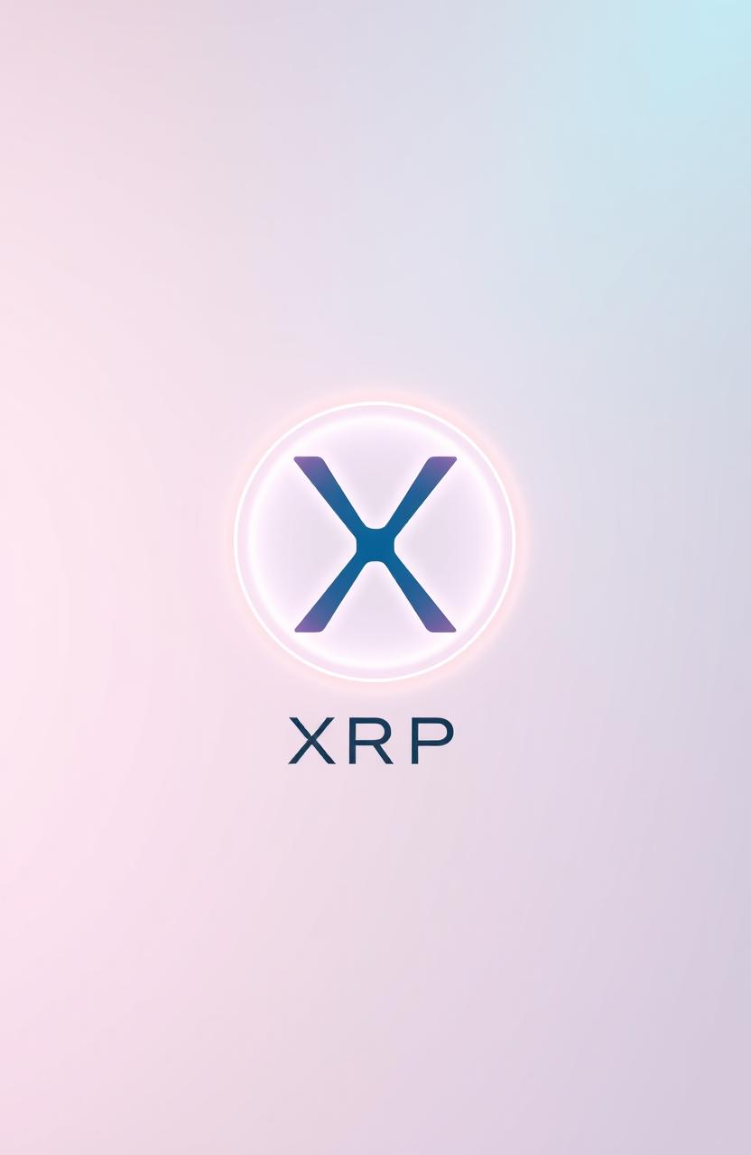 A visually appealing representation of the cryptocurrency XRP logo on a light background