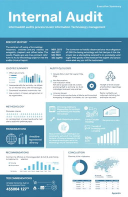 A detailed report layout design focusing on internal audit processes, specifically for information technology management