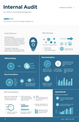 A detailed report layout design focusing on internal audit processes, specifically for information technology management