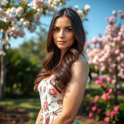 A beautiful Russian woman aged 40-45, showcasing grace and sophistication