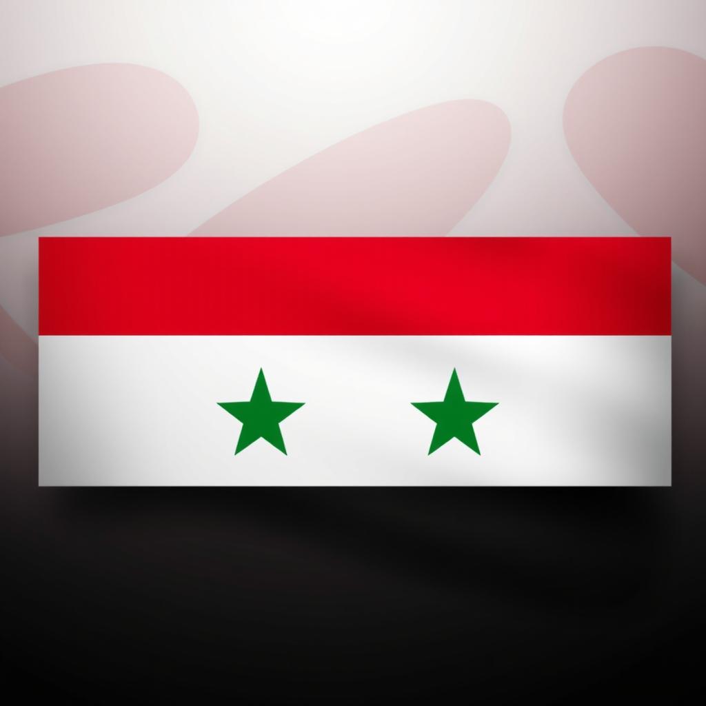 A creative reimagining of the Syrian flag, maintaining the essence of its original elements while introducing modern design aspects