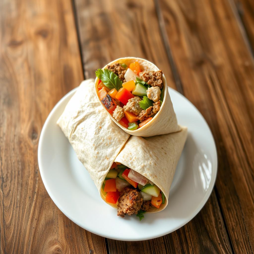 Savor the Flavor: Colorful Kebab Wrap