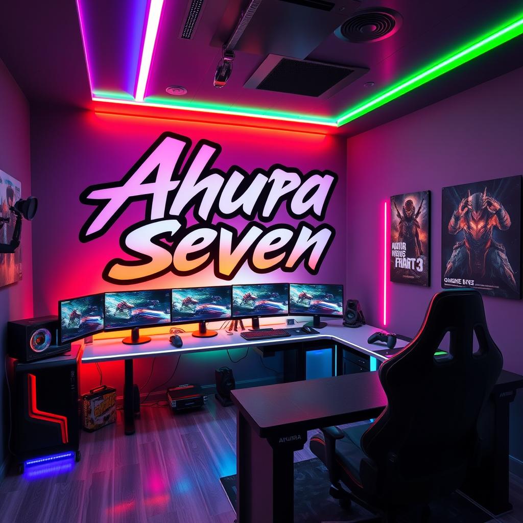 An ultra-cool gaming room that exudes an exciting, high-energy atmosphere
