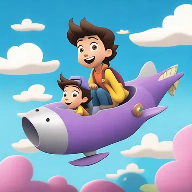 In the animated series, the characters often travel through the whimsical air lane to reach their destinations.