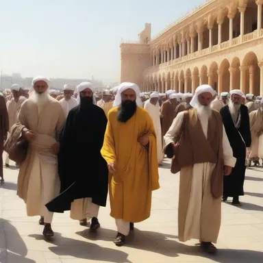 The pilgrims followed the air lane to reach the holy site for their religious journey.