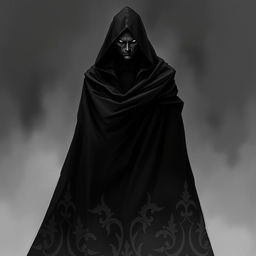 A reclusive vampire lord shrouded in mystery, standing partially obscured by deep shadows