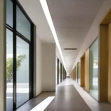 The architect designed the building with a central air passage for efficient ventilation.