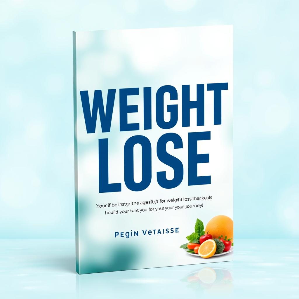 A vibrant and eye-catching cover design for a weight loss guide featuring bold, modern typography for the title