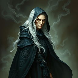 An old witch portrayed with an aura of beauty yet a threatening presence