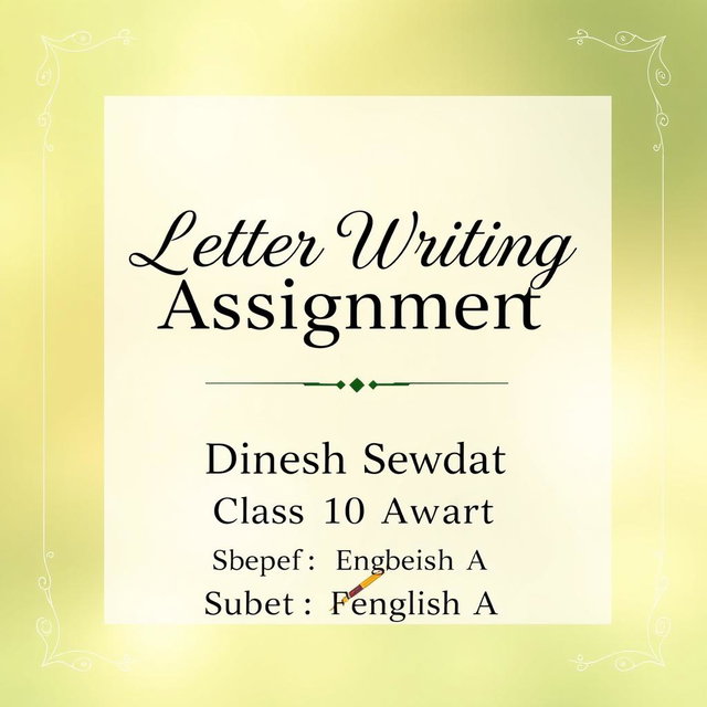 Stunning Assignment Cover Page Design