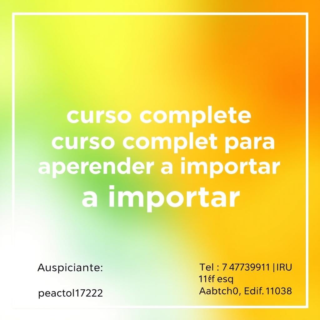An advertisement image for an online course titled 'curso completo para aprender a importar'
